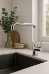 Franke Galley Square kuchynská batéria chróm s otočným výtokom 115.0559.596