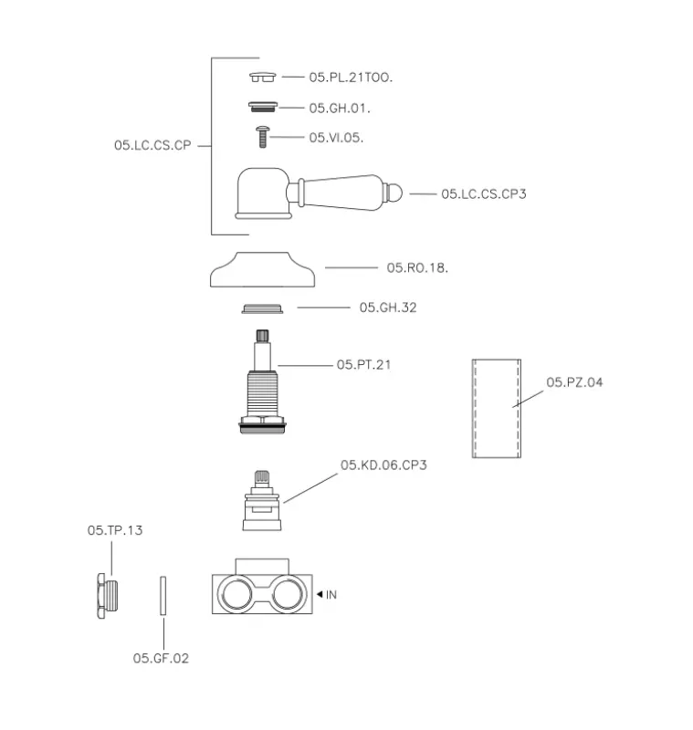 Huber Croisette Prepínací ventil Bronz 1/2 CS00027027