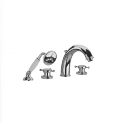 Huber Victorian 4-otvorová vaňová batéria so sprchovou súpravou Bronz VT00026027