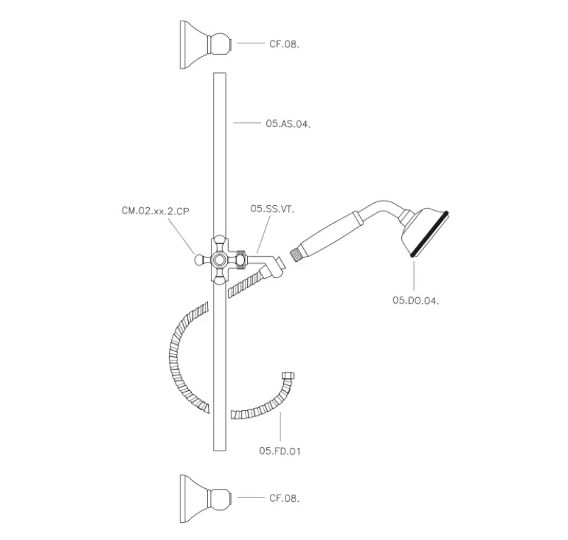 Huber Victorian Posuvná Tyčová Súprava Bronz 62.03H.BA