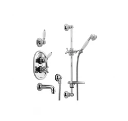 Huber Croisette Vstavaný Termostatický Kúpeľňový/Sprchový Set Bronz 914.CS01H.BA