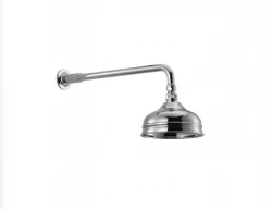 Huber Nostalgická dažďová sprcha 15 cm sprchová hlavica chróm s nástenným ramenom 611.01H.CR