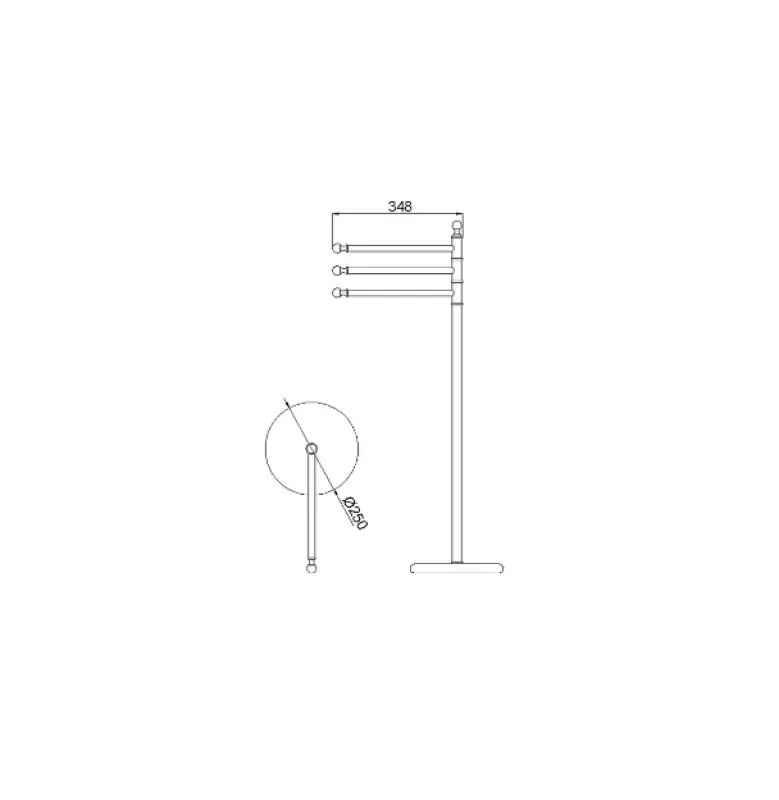 Huber Croisette Klasický stojan na uteráky Chrom 4042.01H.CR