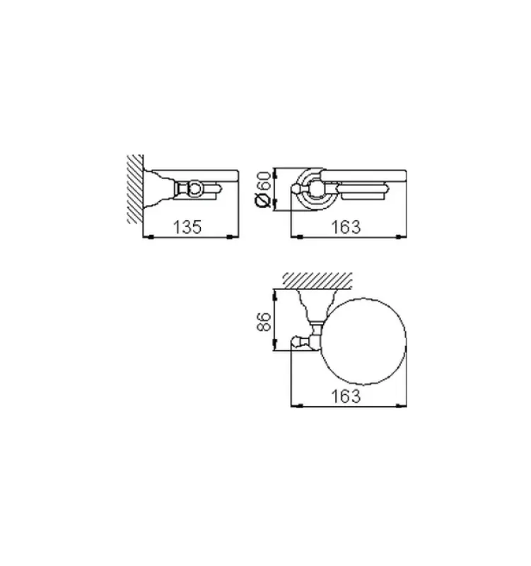 Huber Croisette Klasický Držiak na Mydlo Chróm-Keramika 4022.01H.CR