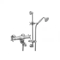 Huber Victorian Termostatická Vaňová Batéria s Dúchovou Súpravou Zlato VTS270102G