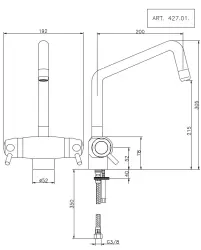 Huber Clinic Plus termostatická kuchynská batéria chróm CPT6501021