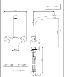 Huber Prima termostatická kuchynská batéria chróm 117P01HCR