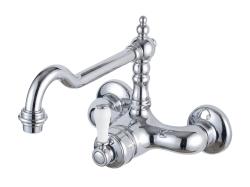Nostalgická kuchynská batéria Hermitage R nástenná batéria Chróm 10.9021