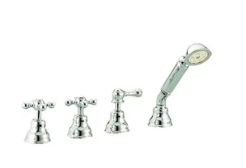 Cisal Arcana Keramická 4-otvorová vaňová batéria, montáž na okraj vane, chróm AC00029021