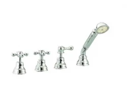 Cisal Arcana Keramische 4-gaats Badmengkraan voor badrandmontage Goud AC00029024