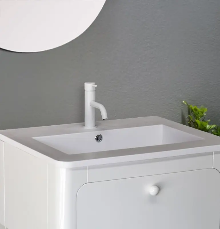 Waterevolution Flow umývadlová batéria matná biela T110BR