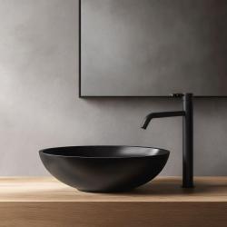 Waterevolution Flow vysoká umývadlová batéria pre umývadlá vrátane click waste matná čierna T115PR