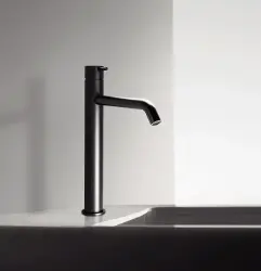 Waterevolution Flow vysoká umývadlová batéria pre umývadlá vrátane click waste matná čierna T115PR