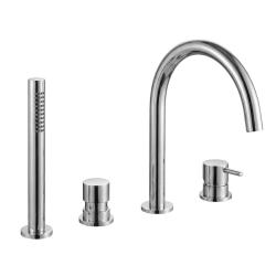 Waterevolution Flow 4-otvorová vaňová batéria na montáž na okraj vane Chróm T13801