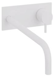 Waterevolution Flow vstavaná umývadlová batéria s krycou doskou matná biela s výtokom 25 cm T1161BBR-25