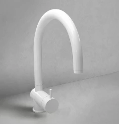 Waterevolution Flow kuchynská batéria matná biela s výsuvným výtokom T155BR