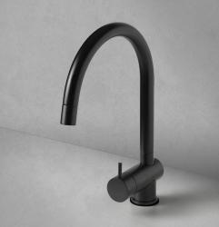 Waterevolution Flow kuchynská batéria matná čierna s výsuvným výtokom T155PR