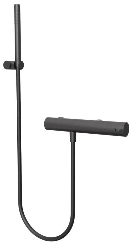 Waterevolution Flow termostatická sprchová batéria s čiernym sprchovým príslušenstvom T140TPR