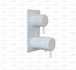 Waterevolution Flow vstavaný termostatický sprchový ventil s 3 výstupmi matná biela T136TBBR