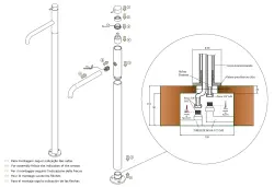 Waterevolution Flow voľne stojaca umývadlová batéria matná biela T113BR