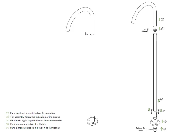 Waterevolution Flow vaňový výtok stojaci chróm T167301