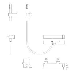 Waterevolution Flow sprchová batéria so sprchovou súpravou chróm T14001