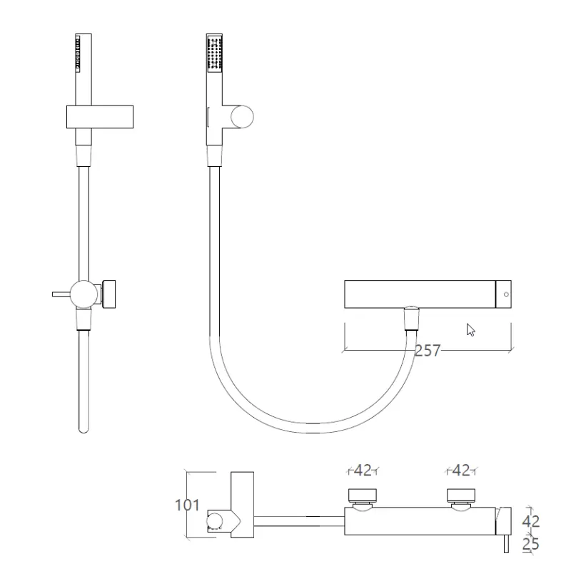 Waterevolution Flow sprchová batéria so sprchovou súpravou chróm T14001
