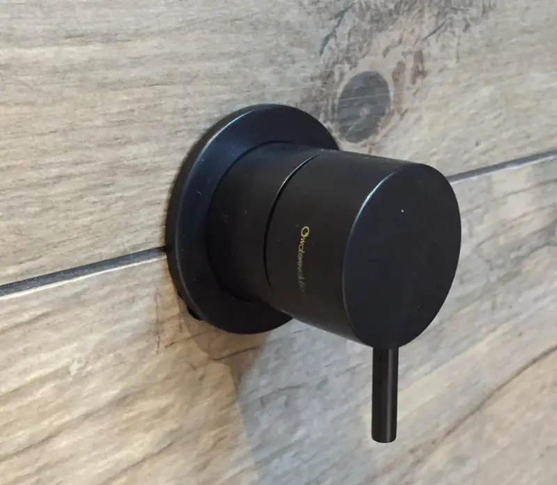 Waterevolution Flow vstavaný 2-cestný prepínač matná čierna s okrúhlou rozeta T1482SPR