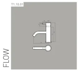 Waterevolution Flow umývadlová batéria matná biela T1101ABR