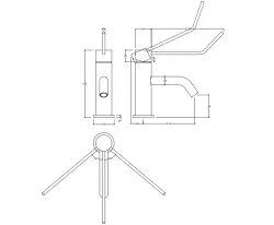 Waterevolution Flow umývadlová batéria vrátane click plug mat biela T111BR