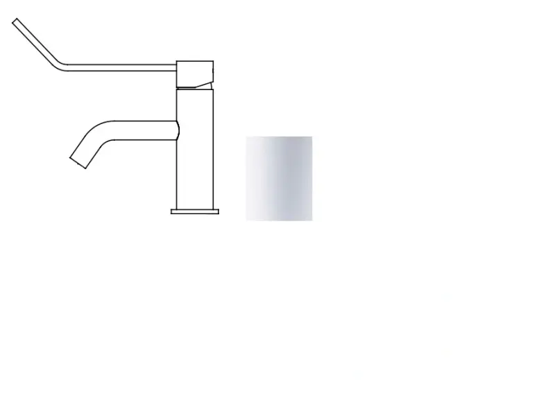 Waterevolution Flow umývadlová batéria vrátane click plug mat biela T111BR