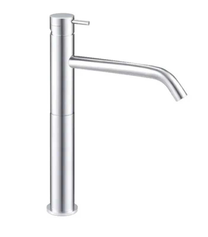 Waterevolution Flow umývadlová batéria s vysokým výtokom pre umývadlá vrátane click plug, úplne z nehrdzavejúcej ocele T115IE