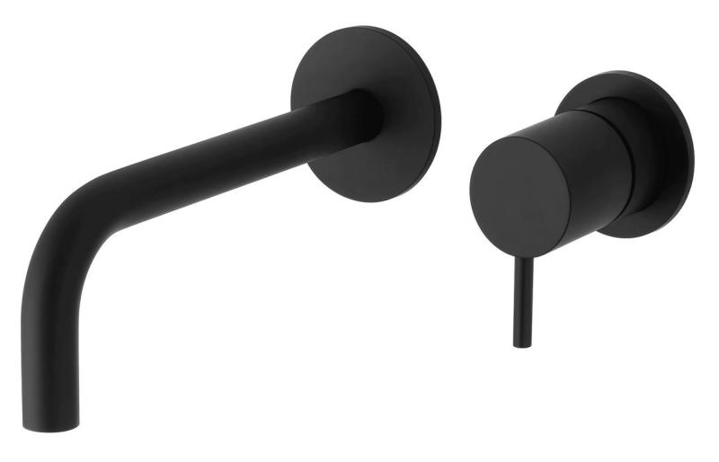 Waterevolution Flow vstavaná batéria k umývadlu matná čierna s výtokom 15 cm T116BPR-15