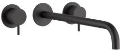 Waterevolution Flow 3-otvorová vstavaná batéria k umývadlu, matná čierna, s výtokom 21 cm T1163FPR-21