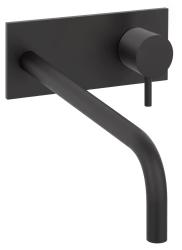 Waterevolution Flow vstavaná umývadlová batéria s krytom matná čierna s výtokom 21 cm T1161BPR-21