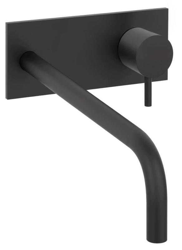 Waterevolution Flow vstavaná umývadlová batéria s krytom matná čierna s výtokom 21 cm T1161BPR-21