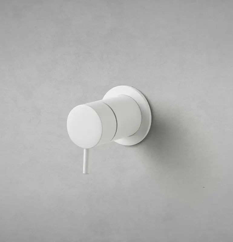 Waterevolution Flow vstavaný termostatický sprchový ventil okrúhla rozeta matná biela T142TBBR