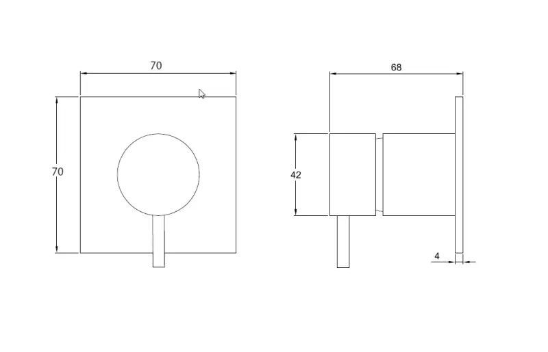 Waterevolution Flow vstavaný 2-cestný prepínač okrúhla rozeta matná biela T1482SBR
