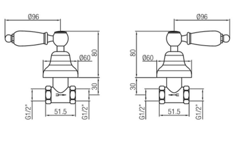 PB klasická vstavaná sprchová sada s bielymi rukoväťami Chróm 1208854562