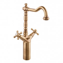 PB klasický zvýšený umývadlový kohútik hviezdice výtok 18 cm Bronz 1208854992