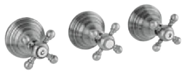 PB klasická 2-cestná vstavaná sprchová súprava s prepínačom a hviezdicovými gombíkmi, nerezová oceľ 1208855382