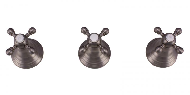 PB klasická 2-cestná vstavaná sprchová súprava s prepínačom a hviezdicovými gombíkmi, nerezová oceľ 1208855382