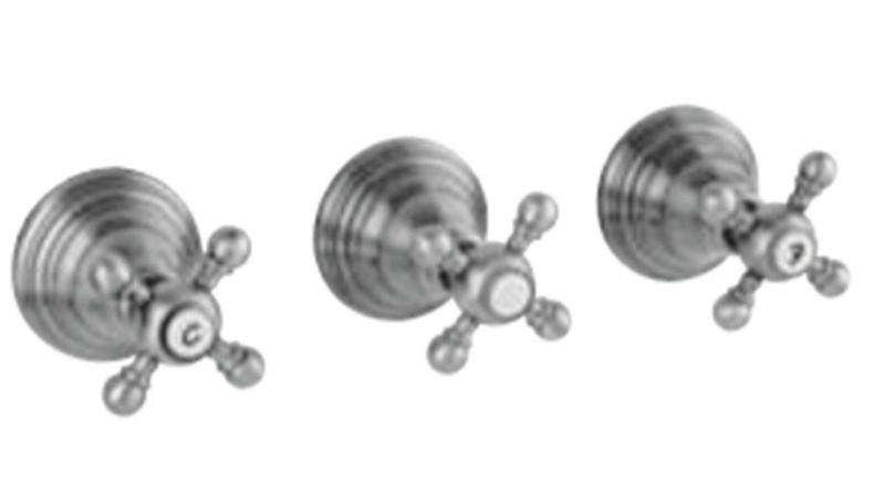 PB klasický 3-cestný vstavaný sprchový set s prepínačom a hviezdicovými gombíkmi Chróm 1208855392