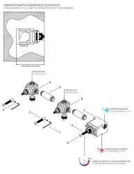 Waterevolution Flow vstavaný sprchový termostat s 3 uzatváracími ventilmi matná čierna 1208916232