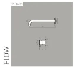 Waterevolution Flow vstavaná umývadlová batéria nerezová dĺžka 21 cm T116BIEV2