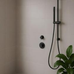 Waterevolution Flow vstavaný sprchový termostat s 1 prepínacím ventilom matná čierna 1208920978