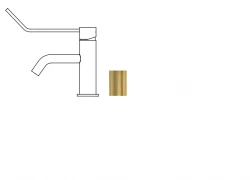 Waterevolution Flow umývadlová batéria vrátane click plug brúsená mosadz T111LE