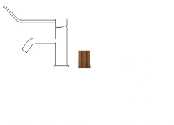 Waterevolution Flow umývadlová batéria vrátane click plug PVD brúsená meď T111CPE