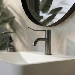 Waterevolution Flow umývadlová batéria vrátane click plug PVD Gun Metal T111GME