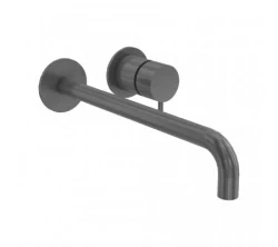 Waterevolution Flow vstavaná umývadlová batéria PVD Gun Metal s výtokom 15 cm T116BME-15